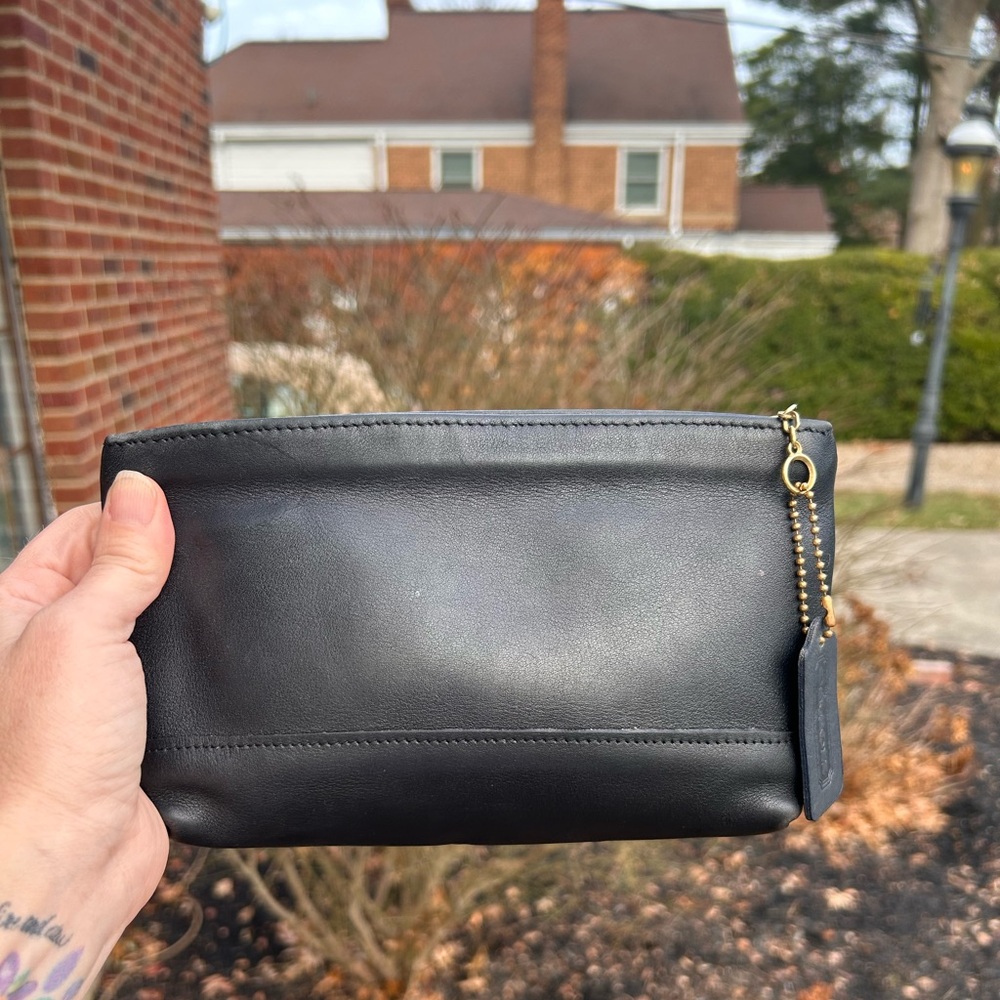 Vintage Coach black Large Cosmetic Case